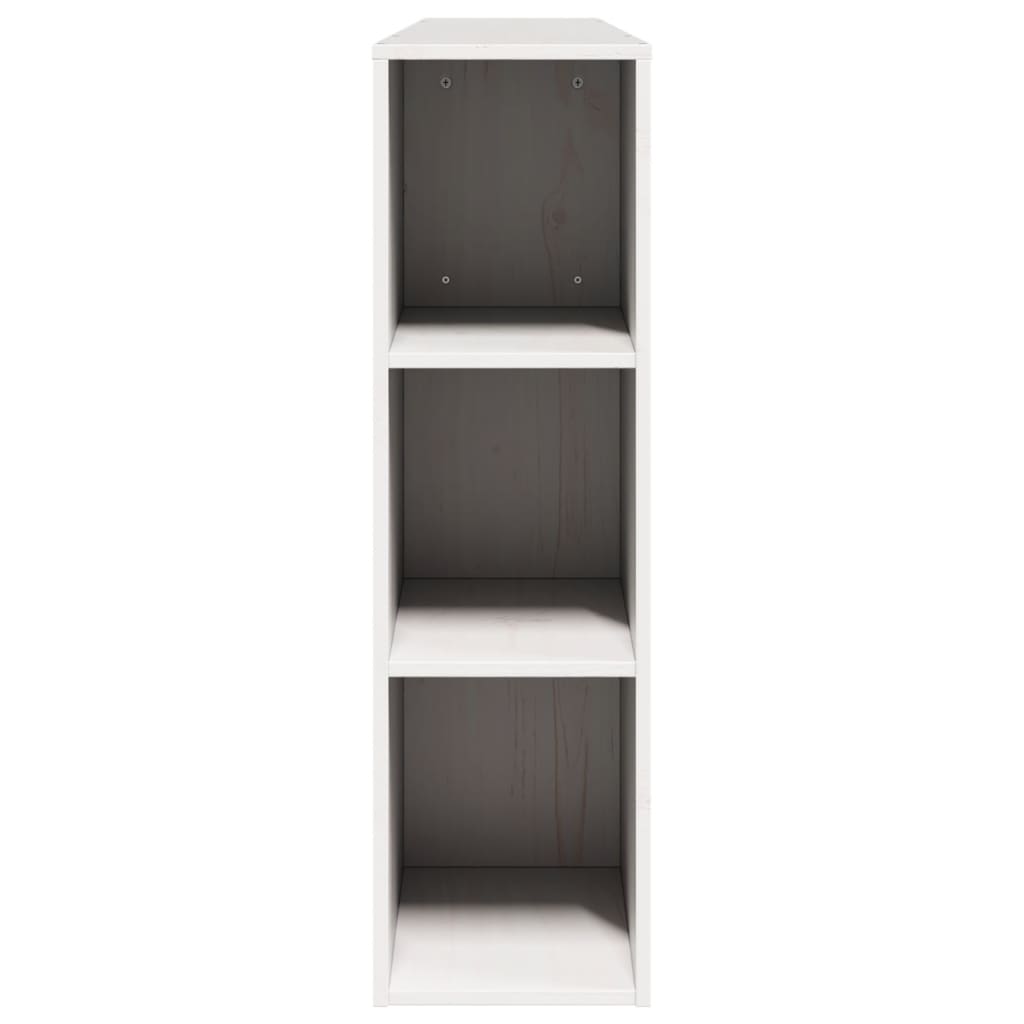 Headboard with Storage White 180 cm Solid Wood Pine