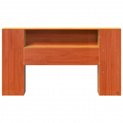 Headboard with Storage Wax Brown 140 cm Solid Wood Pine