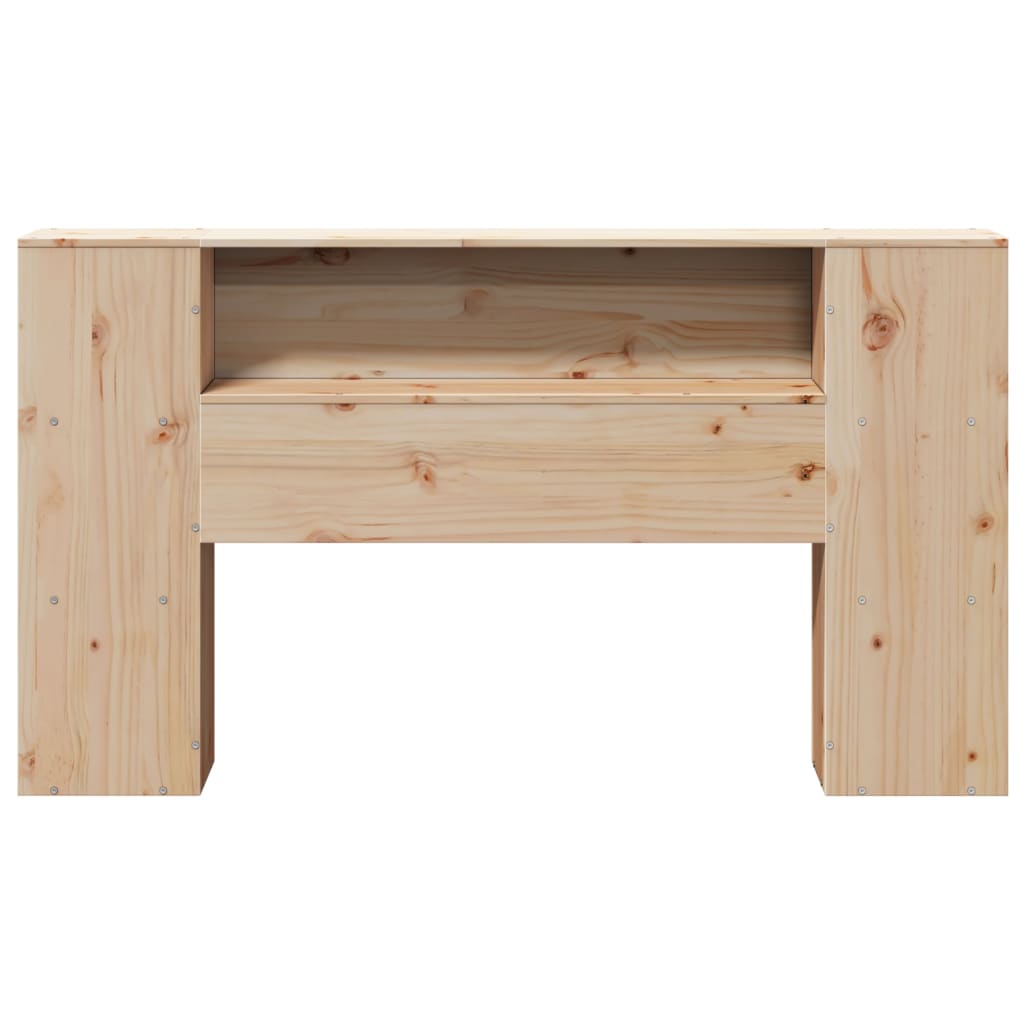 Headboard with Storage 120 cm Solid Wood Pine