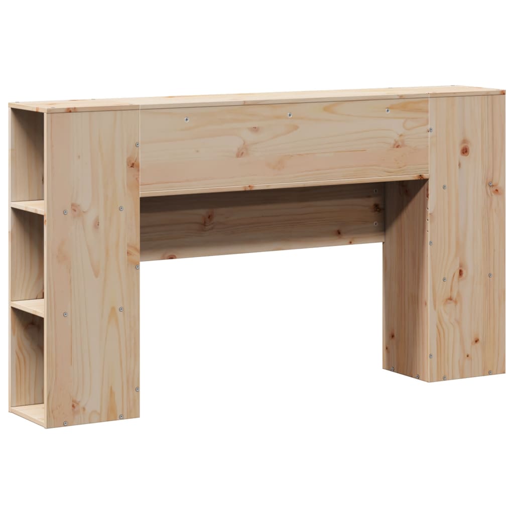 Headboard with Storage 120 cm Solid Wood Pine