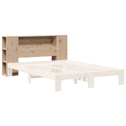 Headboard with Storage 120 cm Solid Wood Pine