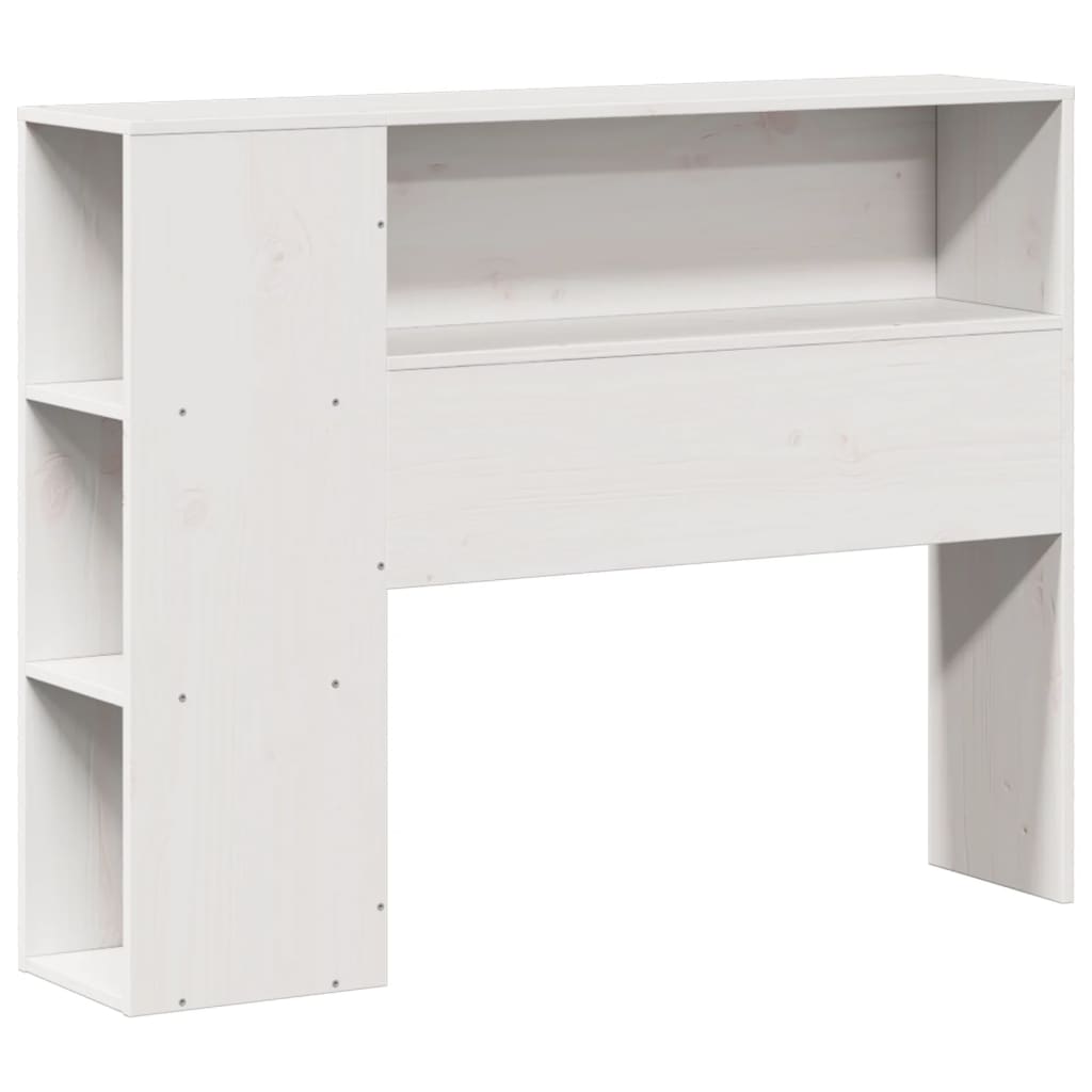 Headboard with Storage White 75 cm Solid Wood Pine