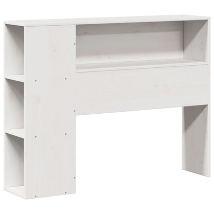 Headboard with Storage White 75 cm Solid Wood Pine
