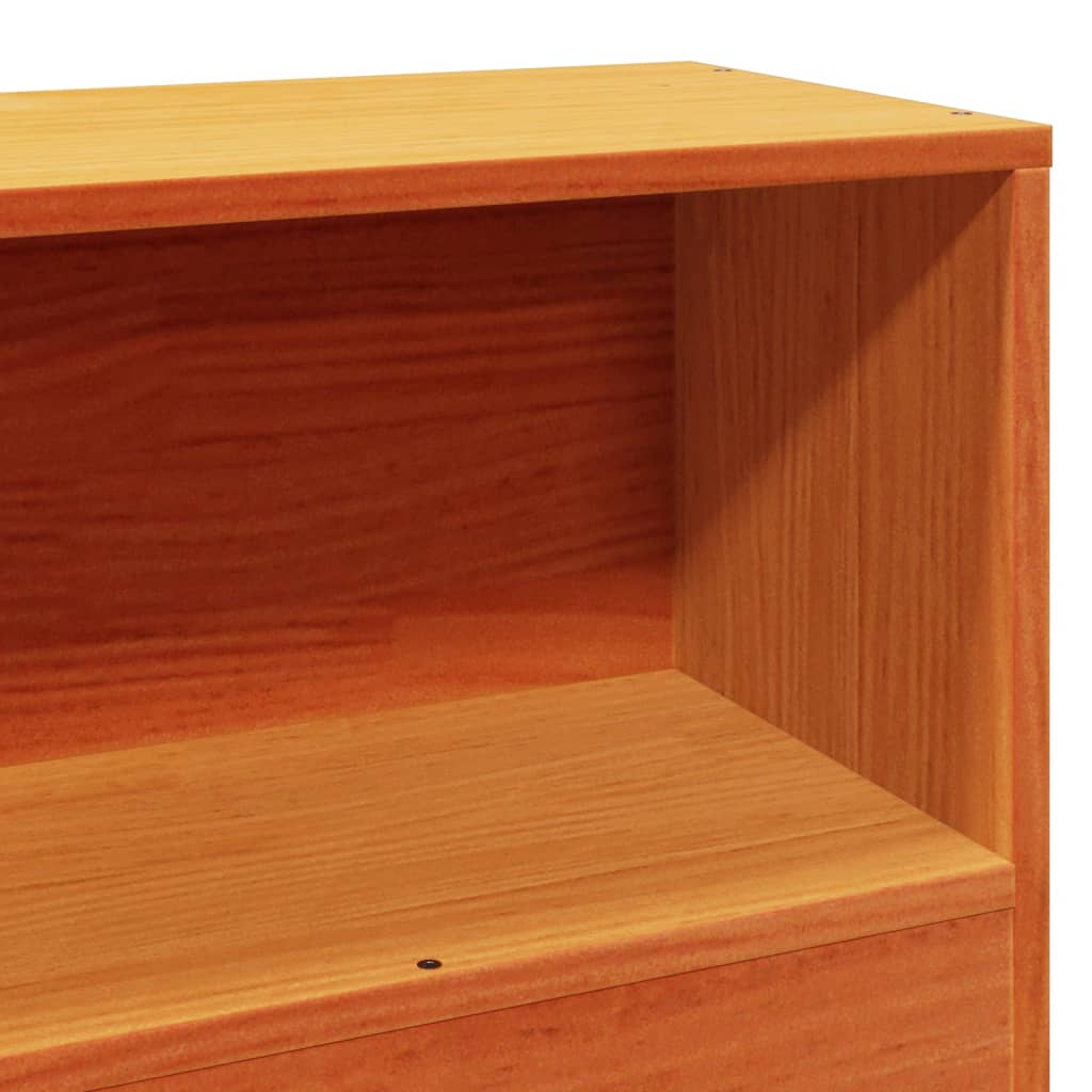 Headboard with Storage Wax Brown 75 cm Solid Wood Pine