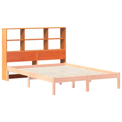 Headboard with Storage Wax Brown 160 cm Solid Wood Pine