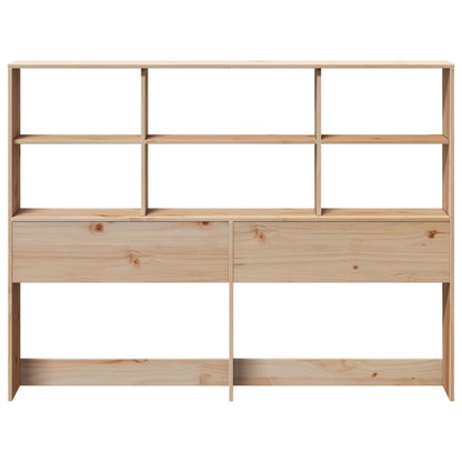 Headboard with Storage 140 cm Solid Wood Pine