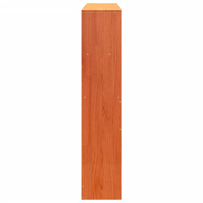 Headboard with Storage Wax Brown 140 cm Solid Wood Pine