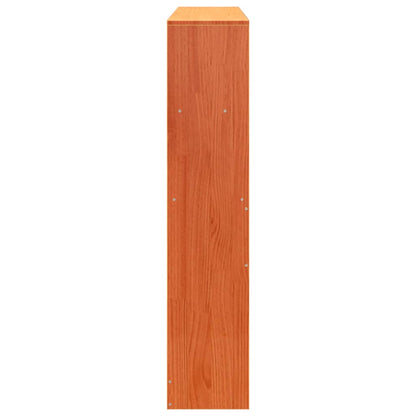 Headboard with Storage Wax Brown 135 cm Solid Wood Pine