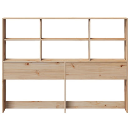 Headboard with Storage 120 cm Solid Wood Pine