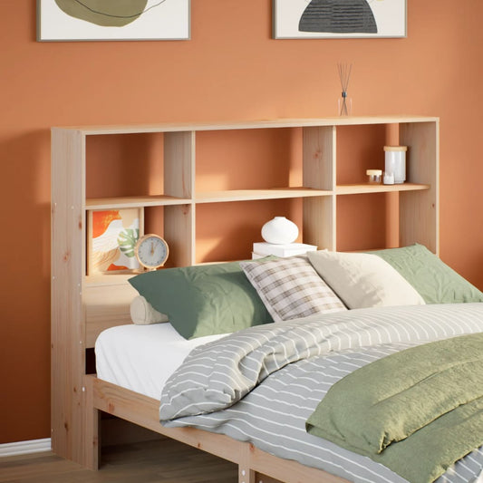 Headboard with Storage 120 cm Solid Wood Pine