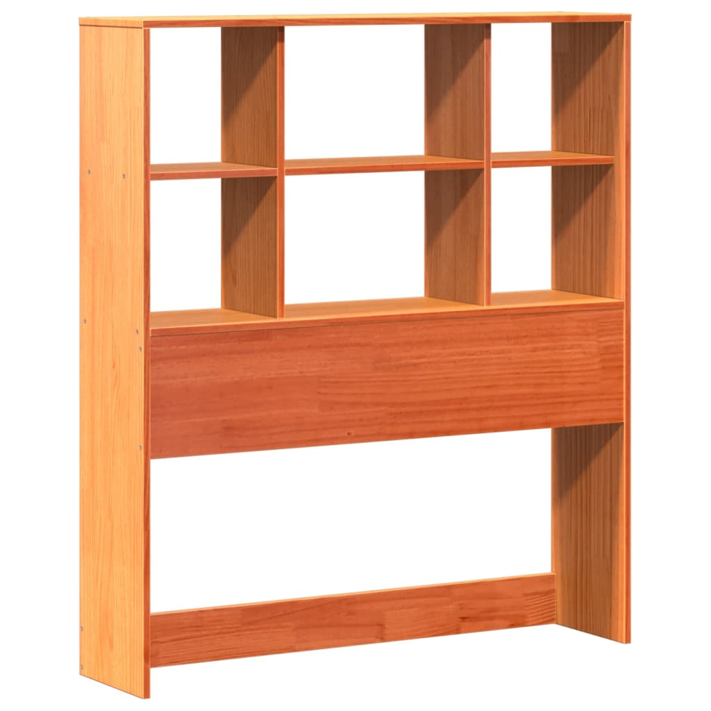 Headboard with Storage Wax Brown 100 cm Solid Wood Pine