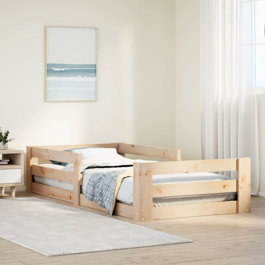 Bed Frame without Mattress 90x200 cm Solid Wood Pine