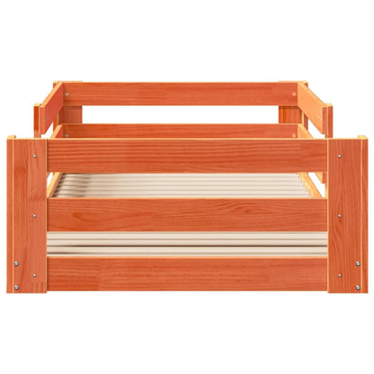 Bed Frame without Mattress Wax Brown 90x200 cm Solid Wood Pine