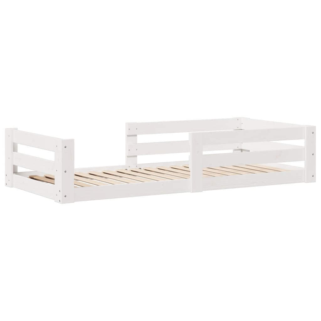 Bed Frame without Mattress White 80x160 cm Solid Wood Pine