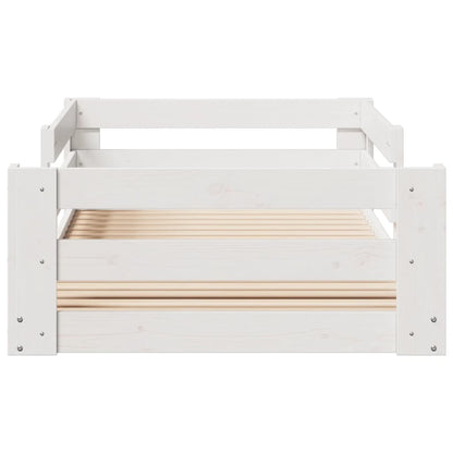 Bed Frame without Mattress White 80x160 cm Solid Wood Pine
