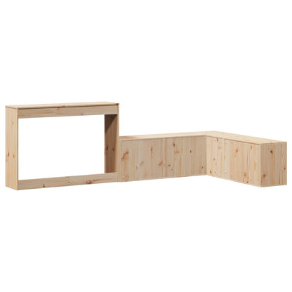 Bedside Cabinet with Desk 232x112x75 cm Solid Wood Pine