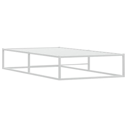 Bed Frame without Mattress White 90x200 cm Metal