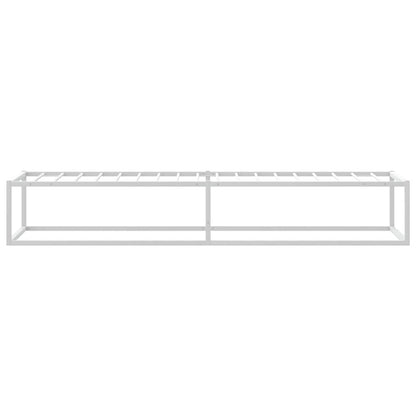 Bed Frame without Mattress White 90x200 cm Metal