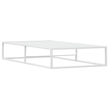 Bed Frame without Mattress White 90x200 cm Metal