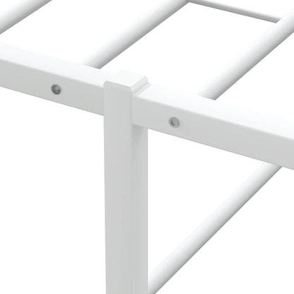 Bed Frame without Mattress White 90x200 cm Metal