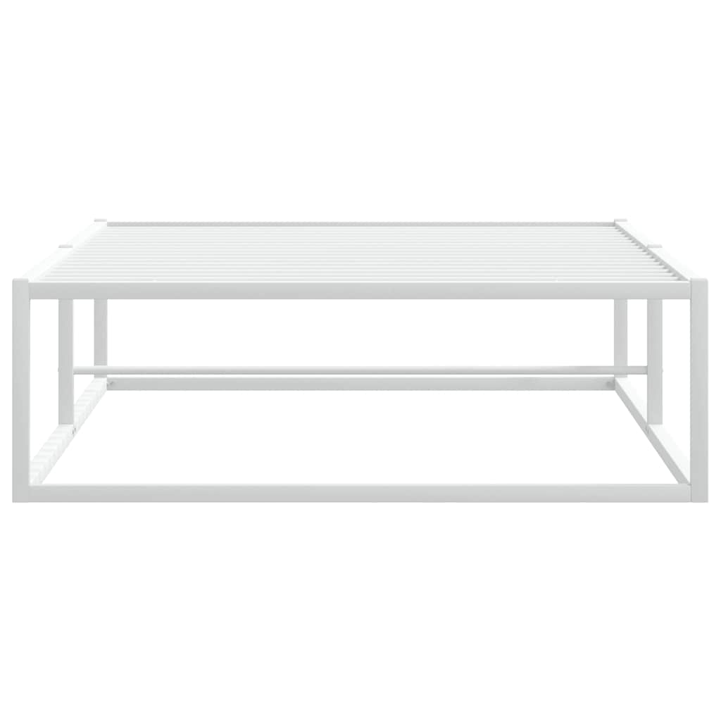 Bed Frame without Mattress White 100x200 cm Metal