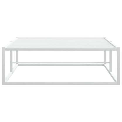 Bed Frame without Mattress White 100x200 cm Metal