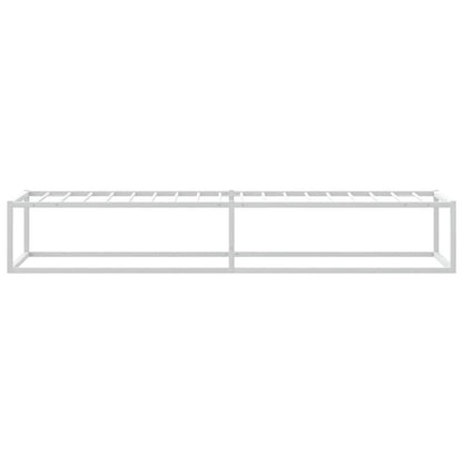 Bed Frame without Mattress White 100x200 cm Metal