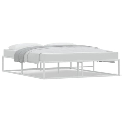 Bed Frame without Mattress White 160x200 cm Metal
