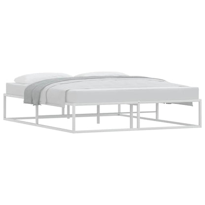Bed Frame without Mattress White 160x200 cm Metal