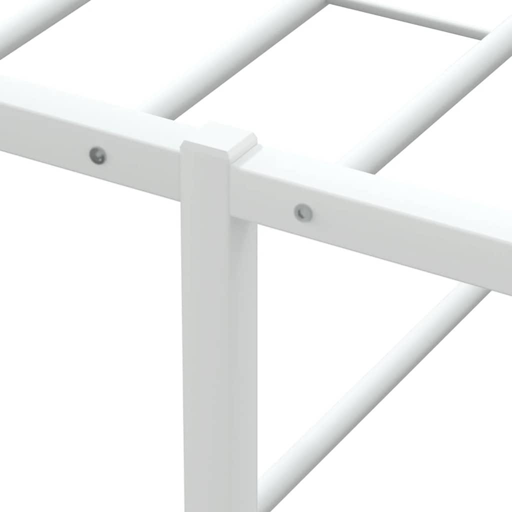 Bed Frame without Mattress White 160x200 cm Metal