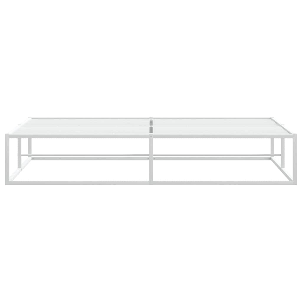Bed Frame without Mattress White 180x200 cm Super King Metal