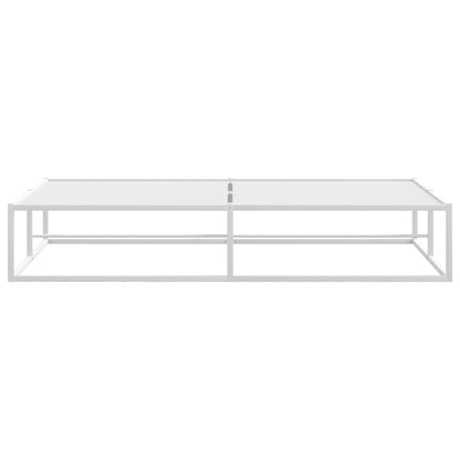 Bed Frame without Mattress White 180x200 cm Super King Metal