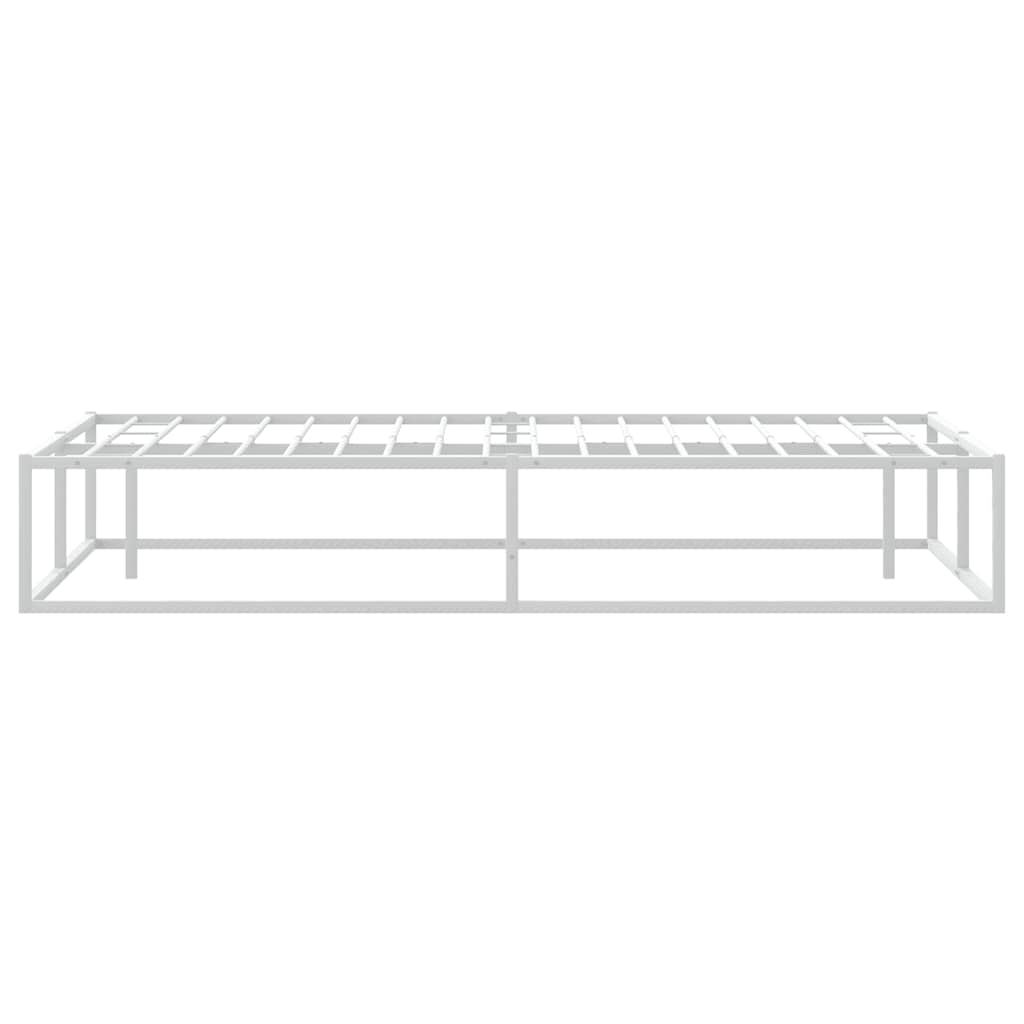 Bed Frame without Mattress White 180x200 cm Super King Metal