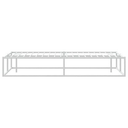 Bed Frame without Mattress White 180x200 cm Super King Metal