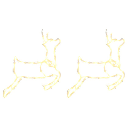 Christmas Lights Reindeer Silhouette 2 pcs 35 LEDs Warm White