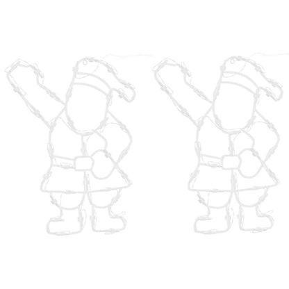 Christmas Lights Santa Silhouette 2 pcs 35 LEDs Warm White
