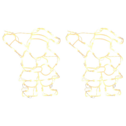 Christmas Lights Santa Silhouette 2 pcs 35 LEDs Warm White