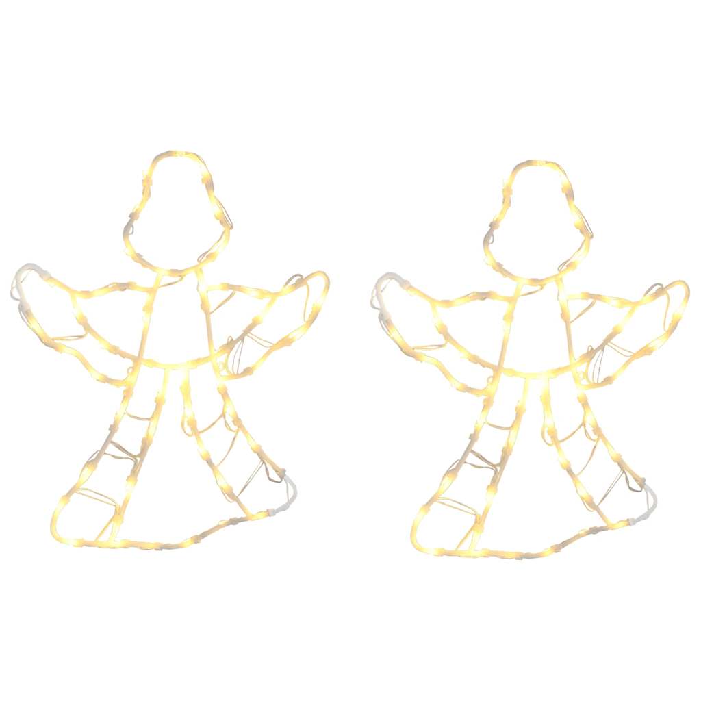Christmas Lights Angel Silhouette 2 pcs 50 LEDs Warm White