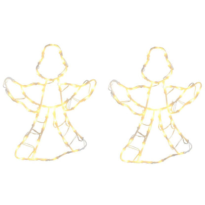 Christmas Lights Angel Silhouette 2 pcs 50 LEDs Warm White