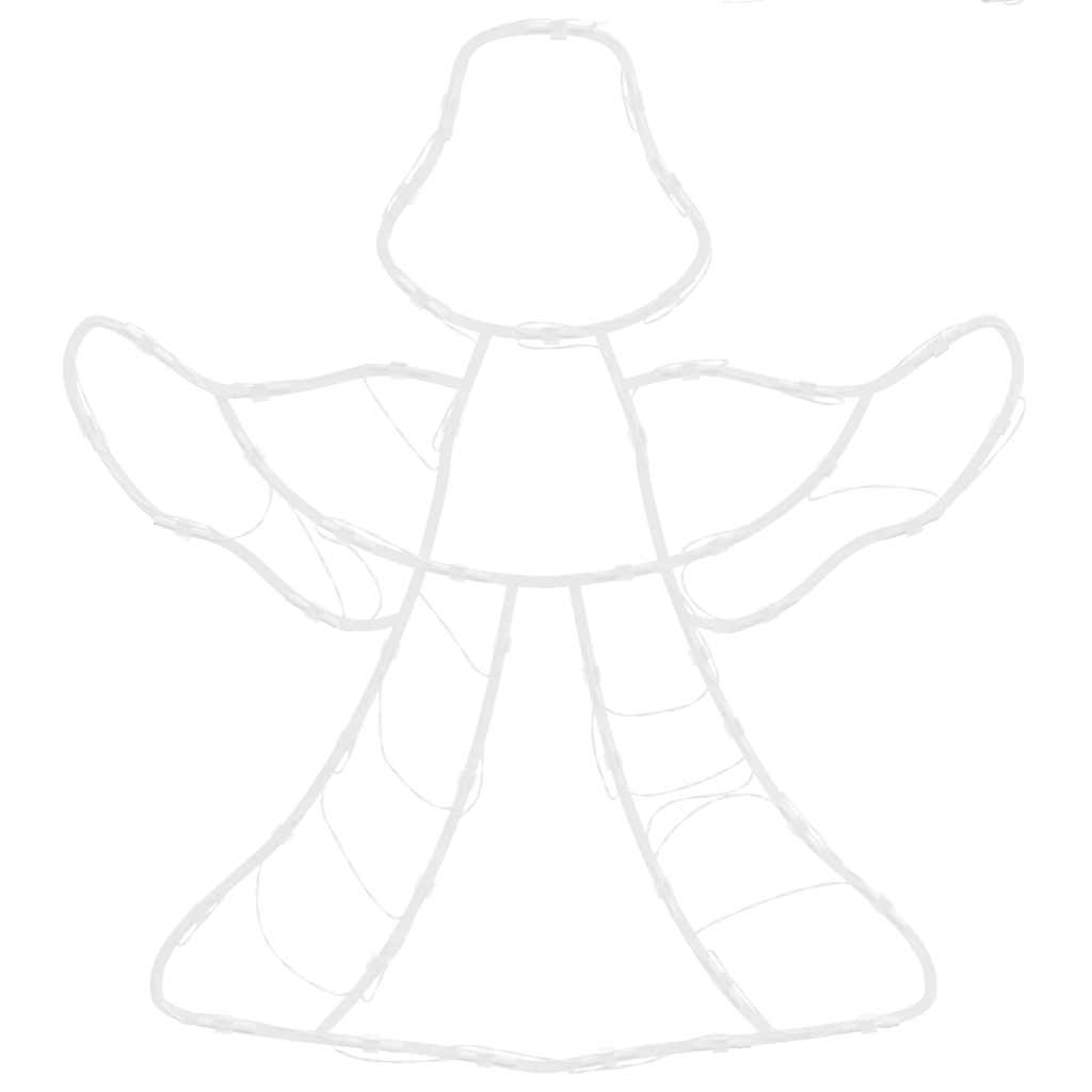 Christmas Lights Angel Silhouette 2 pcs 50 LEDs Warm White