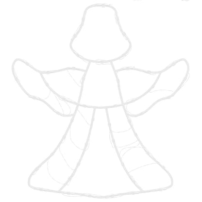 Christmas Lights Angel Silhouette 2 pcs 50 LEDs Warm White