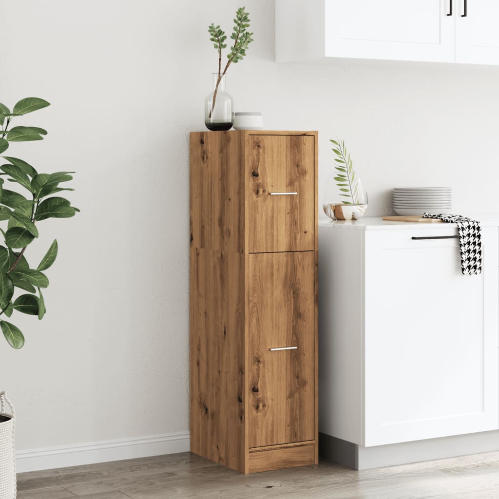 Apothecary Cabinet Artisian Oak 30x41x118 cm Engineered Wood