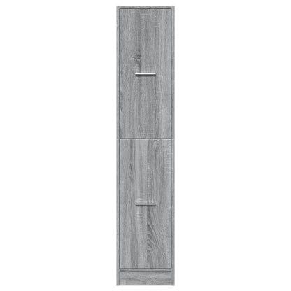 Apothecary Cabinet Grey Sonoma 30x41x144.5 cm Engineered Wood