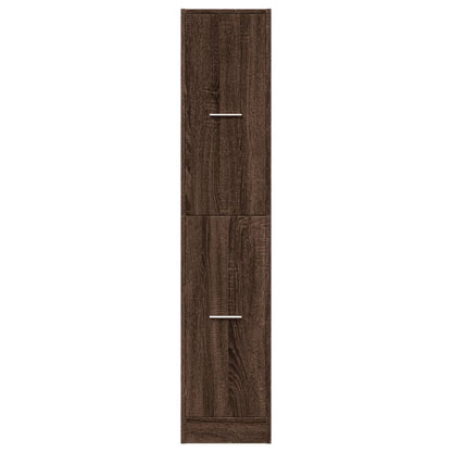 Apothecary Cabinet Brown Oak 30x41x144.5 cm Engineered Wood