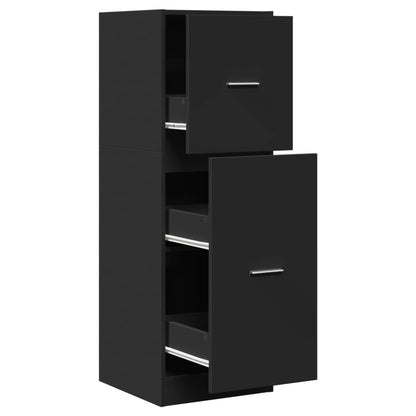 Apothecary Cabinet Black 40x41x118 cm Engineered Wood