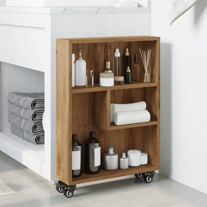Narrow Storage Trolley Artisian Oak 48x13x68 cm Engineered Wood