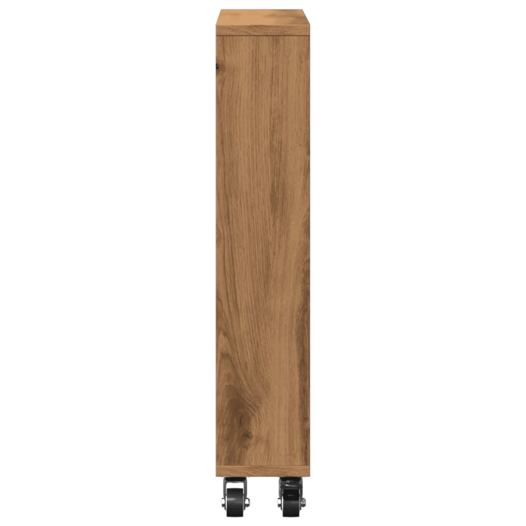 Narrow Storage Trolley Artisian Oak 48x13x68 cm Engineered Wood