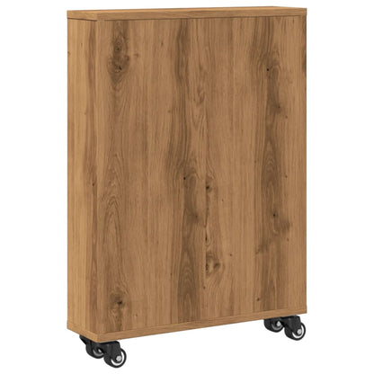 Narrow Storage Trolley Artisian Oak 48x13x68 cm Engineered Wood