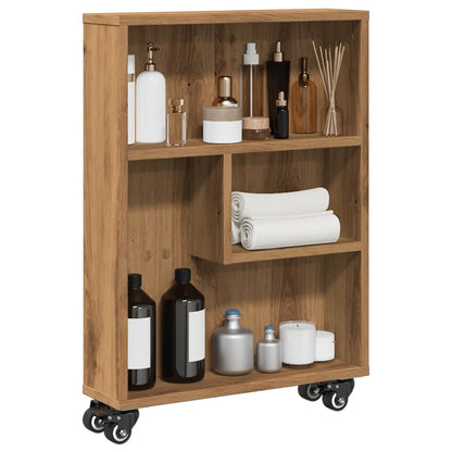 Narrow Storage Trolley Artisian Oak 48x13x68 cm Engineered Wood