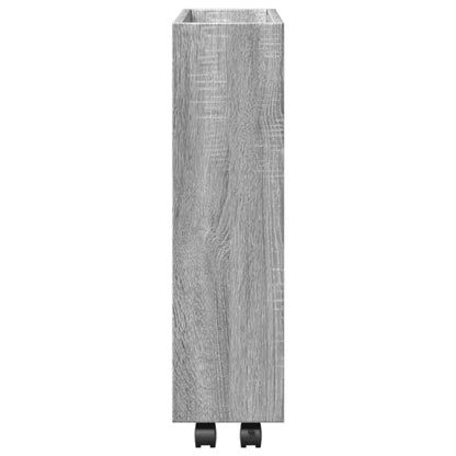 Narrow Storage Trolley 3 Tier Grey Sonoma Engineered Wood